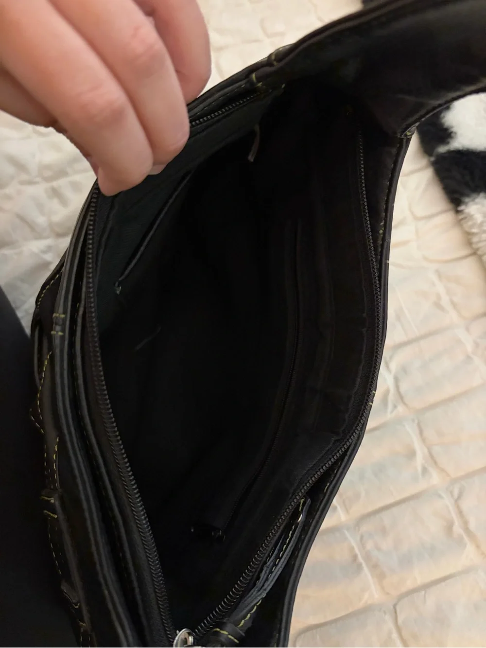 Y2K Vintage Black Buckle Tie Knot Hobo Shoulder Bag - Unbranded